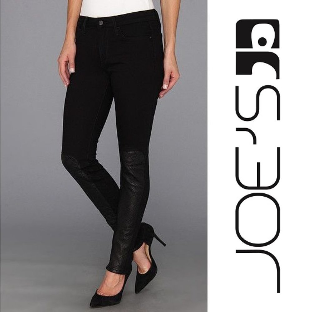 JOES JEANS Rider Skinny Black Corah Wash Leather